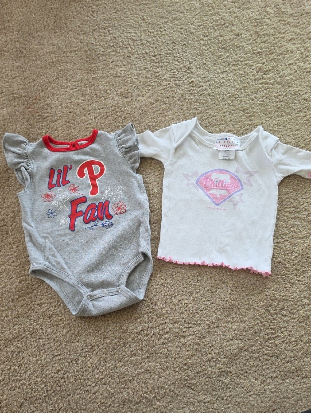 Baby Girls Phillies Bodysuit T-Shirt Bundle 12M 18M